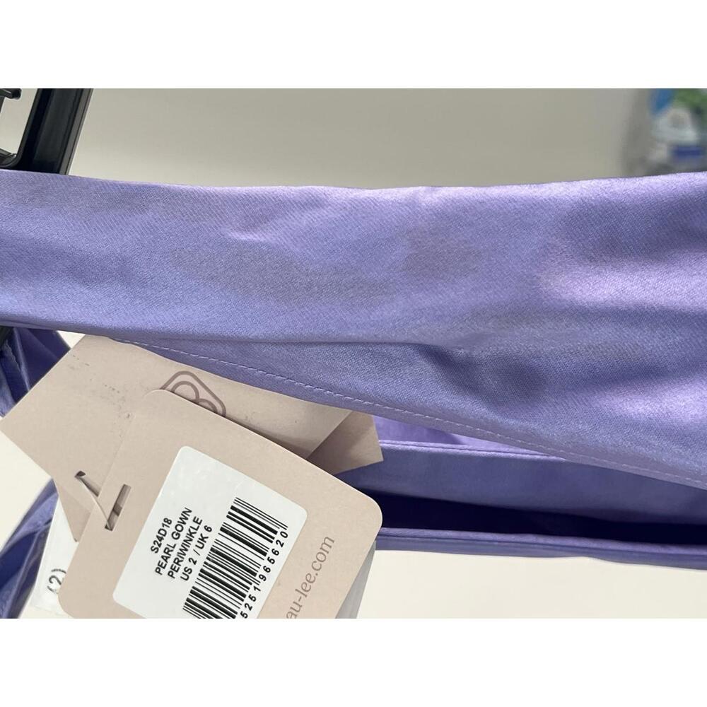 SAU LEE Pearl Gown in Periwinkle maxi halter - Picture 9 of 9